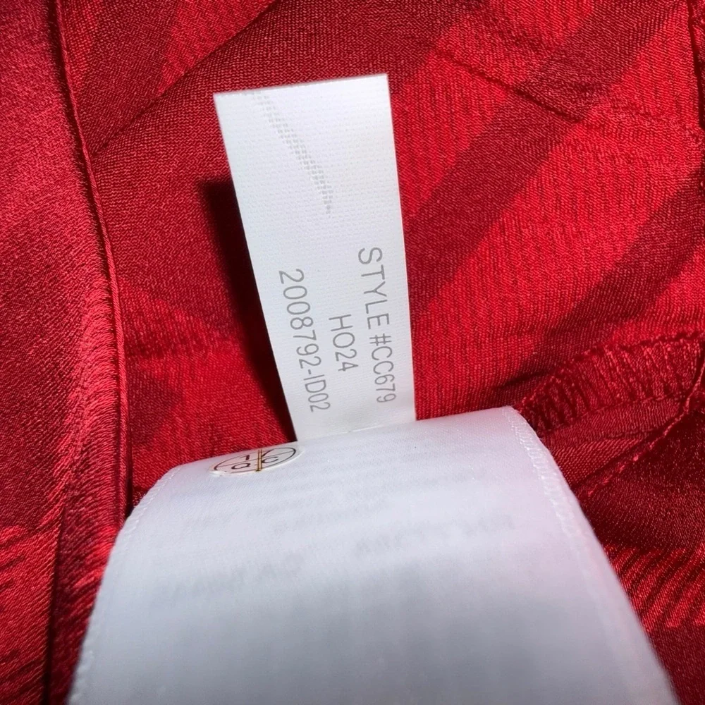 NWT- J.Crew Mid-Rise Bias-Slip Straight Midi Skirt – Red Plaid  - Size Large